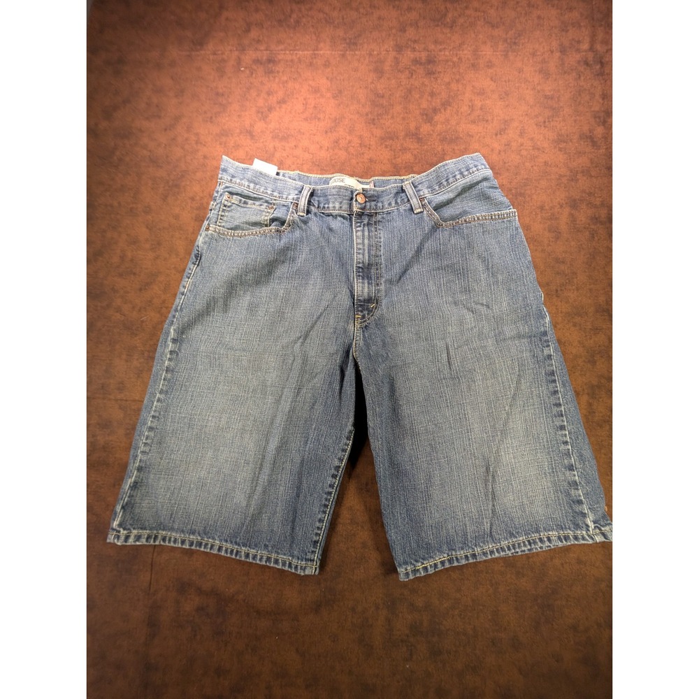 Levis 569 Loose Straight Denim‎ Shorts Mens 38 Blue Baggy Jorts Skater Med Wash